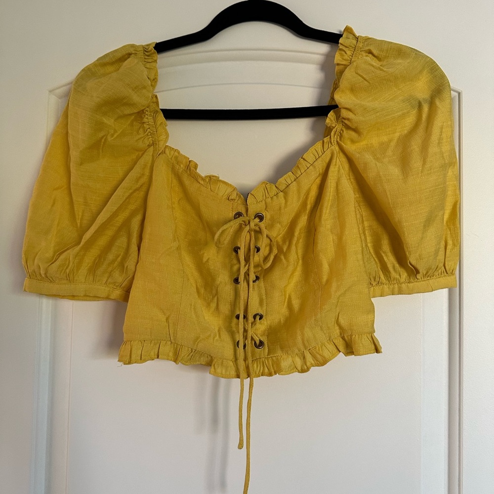 Yellow Crop Top - Picture 5 of 5